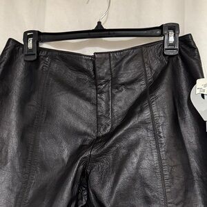 Nine West Leather Pants With Full Lining Straight Leg